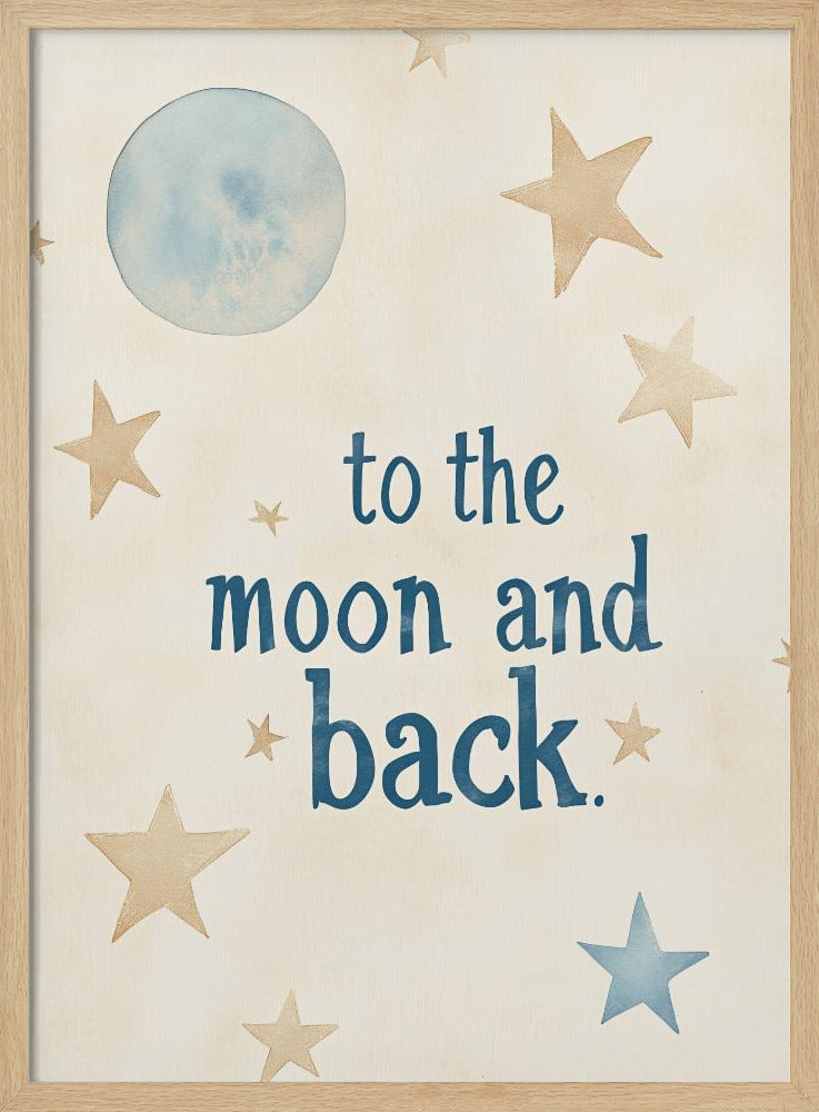 Tothemoonandbackno4 - Stretched Canvas, Poster or Fine Art Print I Heart Wall Art