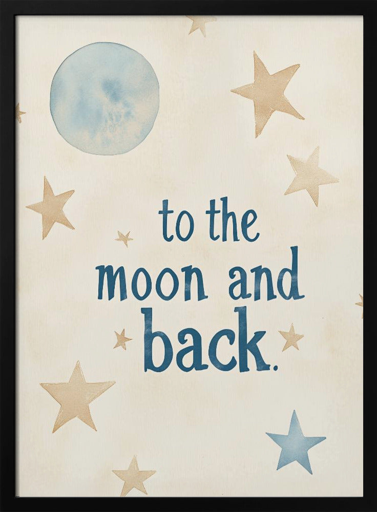 Tothemoonandbackno4 - Stretched Canvas, Poster or Fine Art Print I Heart Wall Art