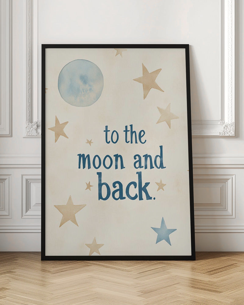 Tothemoonandbackno4 - Stretched Canvas, Poster or Fine Art Print I Heart Wall Art