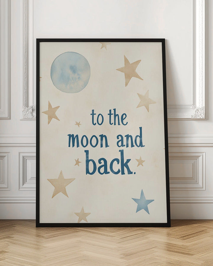 Tothemoonandbackno4 - Stretched Canvas, Poster or Fine Art Print I Heart Wall Art
