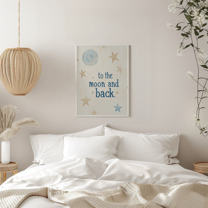 Tothemoonandbackno4 - Stretched Canvas, Poster or Fine Art Print I Heart Wall Art