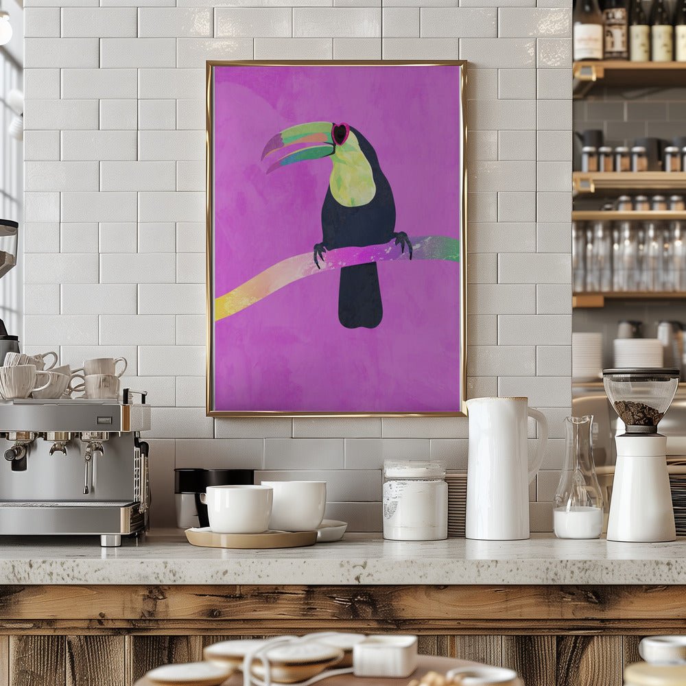 Toucan pink - Stretched Canvas, Poster or Fine Art Print - I Heart Wall Art - Poster Print, Canvas Print or Framed Art Print