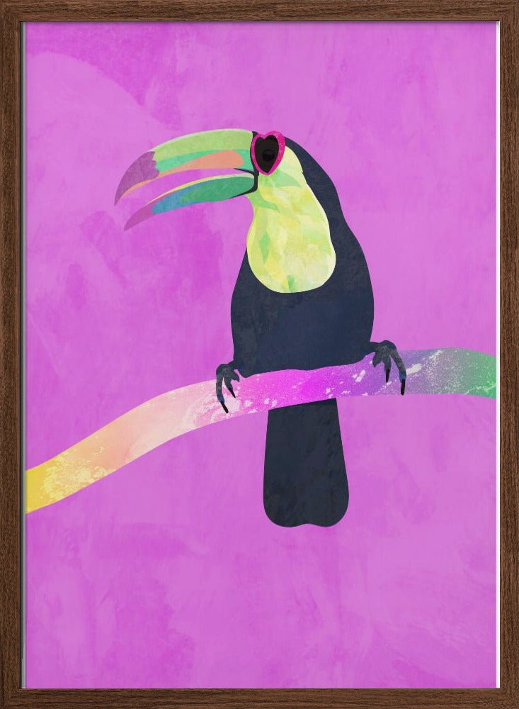 Toucan pink - Stretched Canvas, Poster or Fine Art Print - I Heart Wall Art - Poster Print, Canvas Print or Framed Art Print