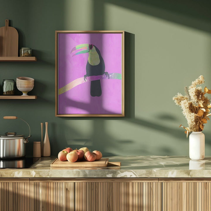 Toucan pink - Stretched Canvas, Poster or Fine Art Print - I Heart Wall Art - Poster Print, Canvas Print or Framed Art Print