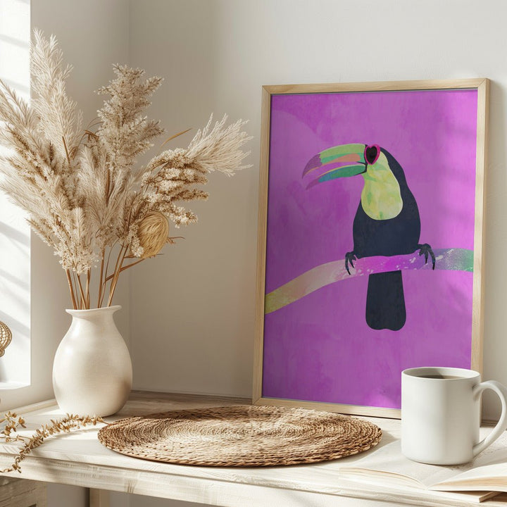 Toucan pink - Stretched Canvas, Poster or Fine Art Print - I Heart Wall Art - Poster Print, Canvas Print or Framed Art Print
