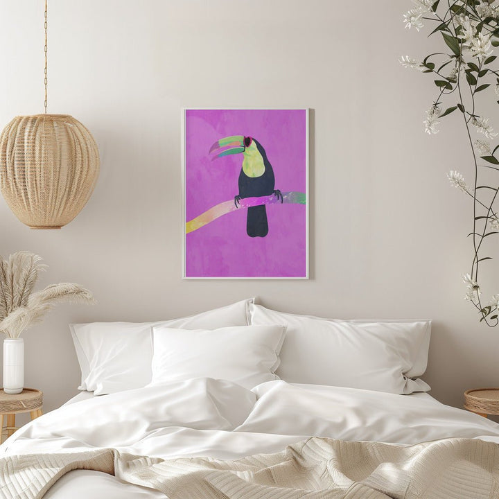 Toucan pink - Stretched Canvas, Poster or Fine Art Print - I Heart Wall Art - Poster Print, Canvas Print or Framed Art Print