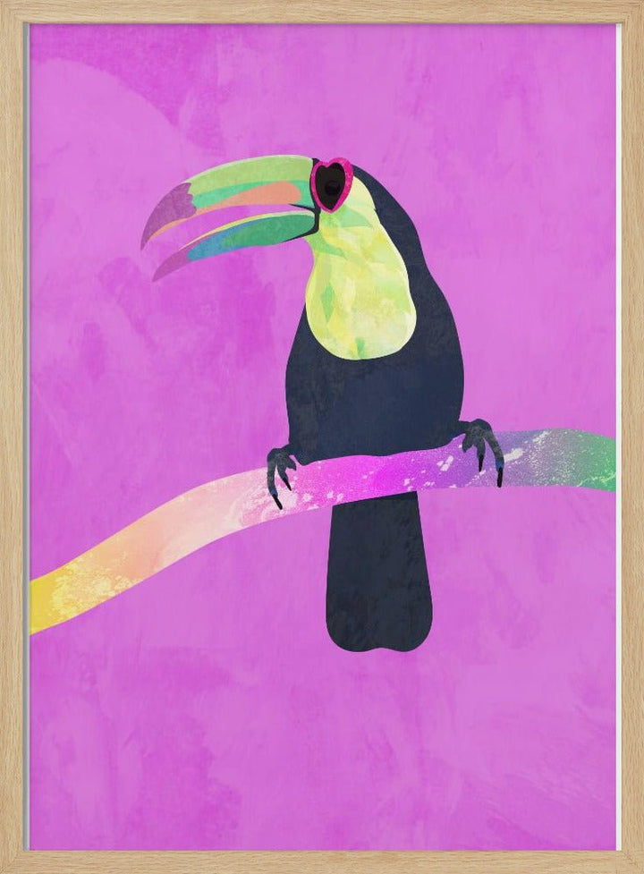Toucan pink - Stretched Canvas, Poster or Fine Art Print - I Heart Wall Art - Poster Print, Canvas Print or Framed Art Print
