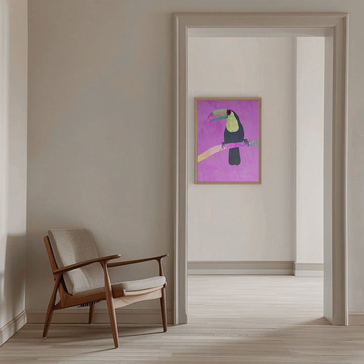 Toucan pink - Stretched Canvas, Poster or Fine Art Print - I Heart Wall Art - Poster Print, Canvas Print or Framed Art Print