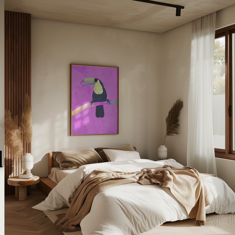 Toucan pink - Stretched Canvas, Poster or Fine Art Print - I Heart Wall Art - Poster Print, Canvas Print or Framed Art Print