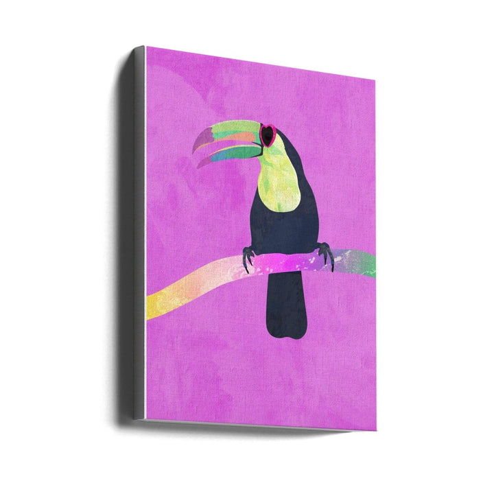 Toucan pink - Stretched Canvas, Poster or Fine Art Print - I Heart Wall Art - Poster Print, Canvas Print or Framed Art Print
