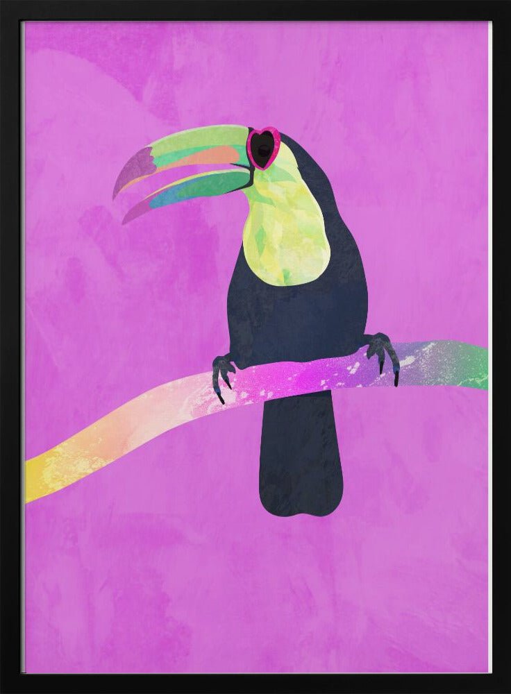 Toucan pink - Stretched Canvas, Poster or Fine Art Print - I Heart Wall Art - Poster Print, Canvas Print or Framed Art Print