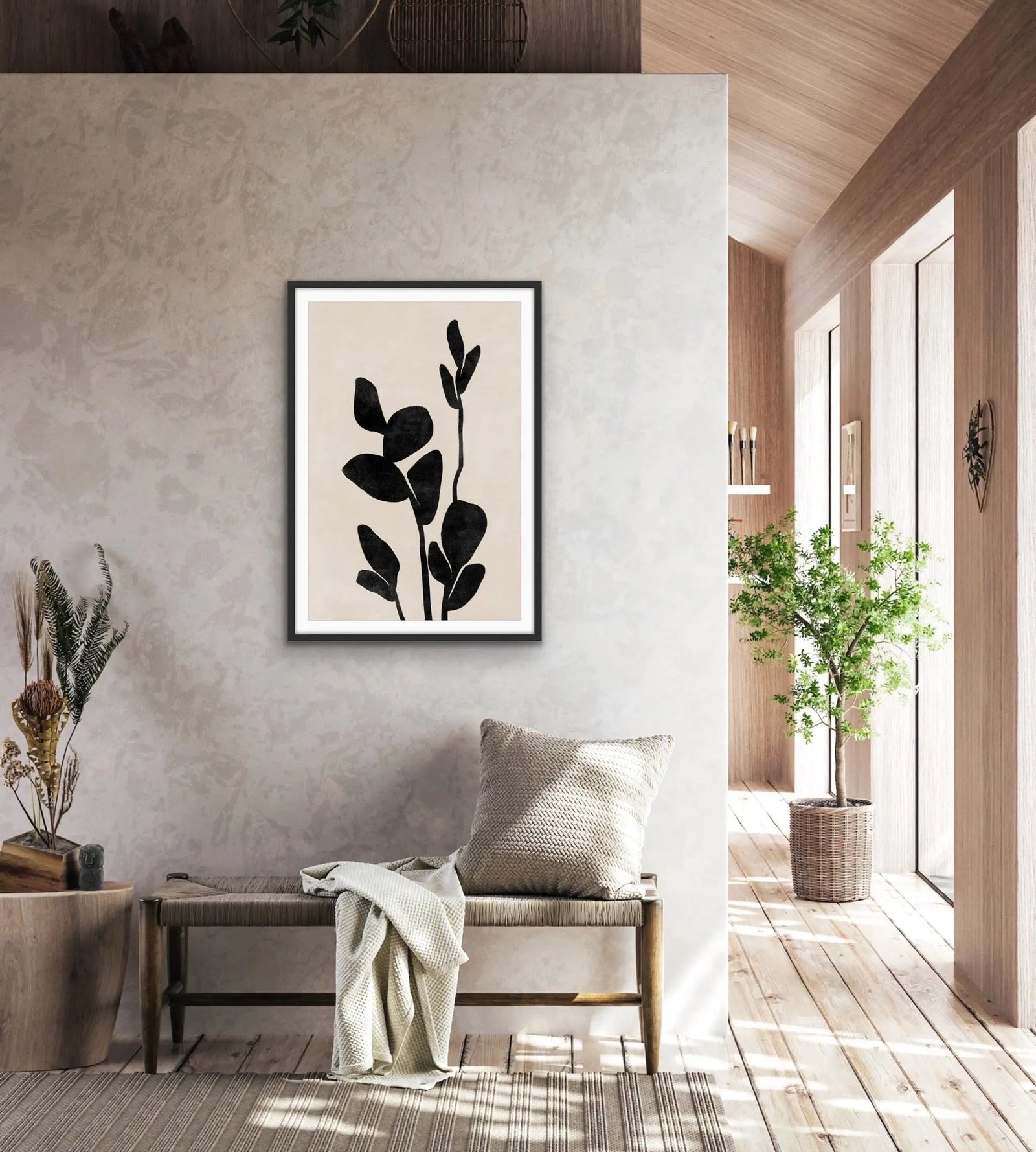 Toward The Light-  Black and White Contemporary Geometric Shape Artwork Collection - Ola Collection - I Heart Wall Art