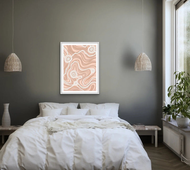 Trading Route On Country - Earth -  Aboriginal Art Print By Leah Cummins I Heart Wall Art Australia 
