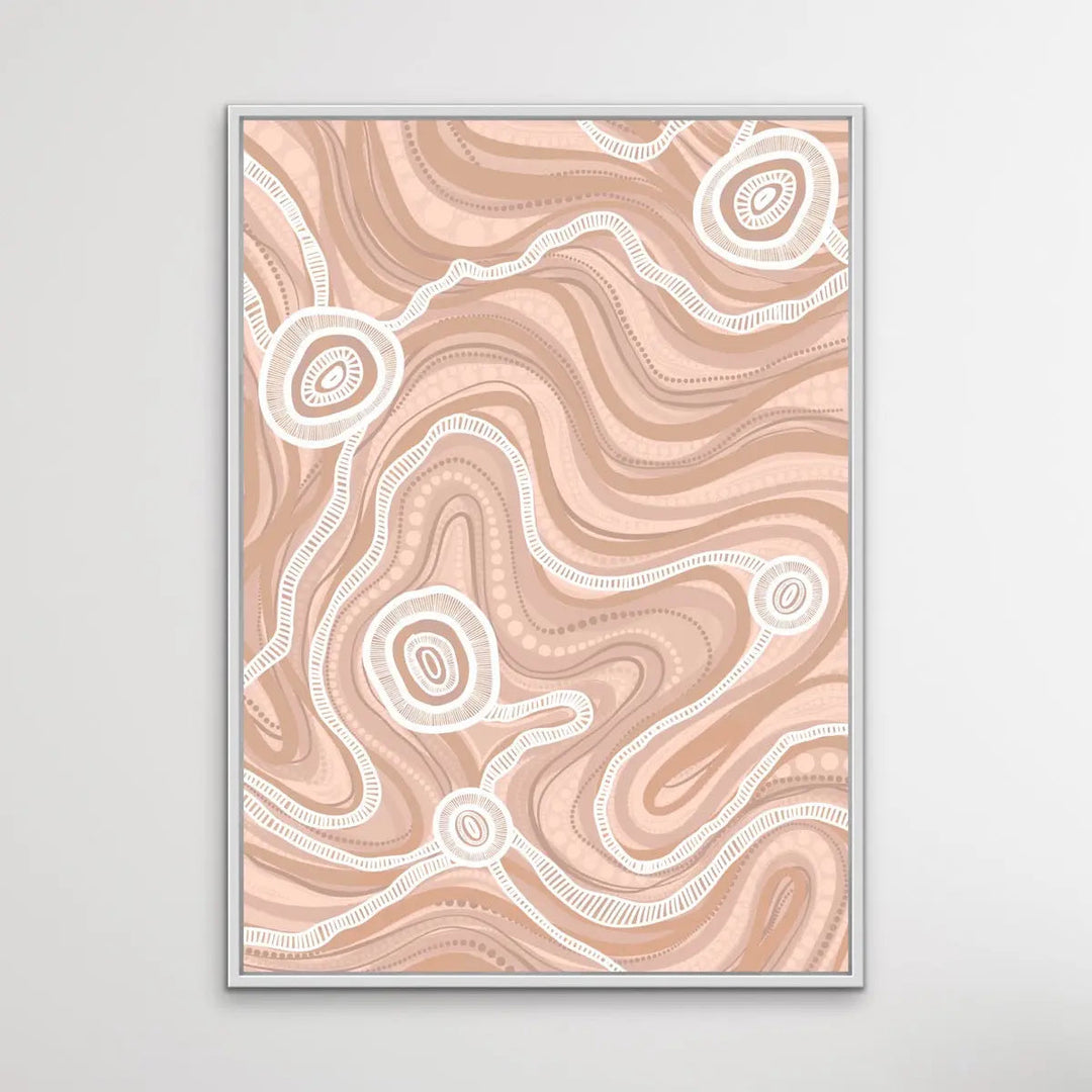Trading Route On Country - Earth -  Aboriginal Art Print By Leah Cummins I Heart Wall Art Australia 