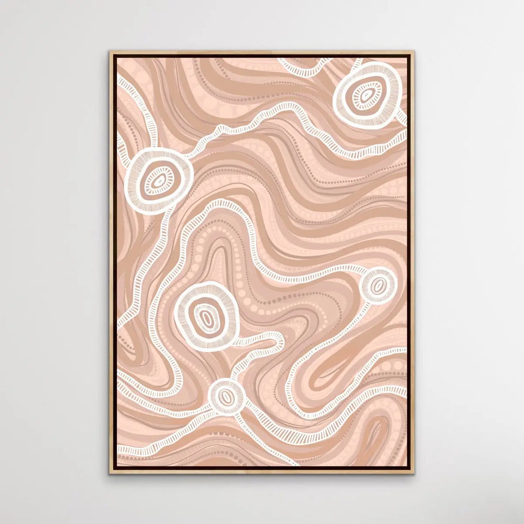 Trading Route On Country - Earth -  Aboriginal Art Print By Leah Cummins I Heart Wall Art Australia 