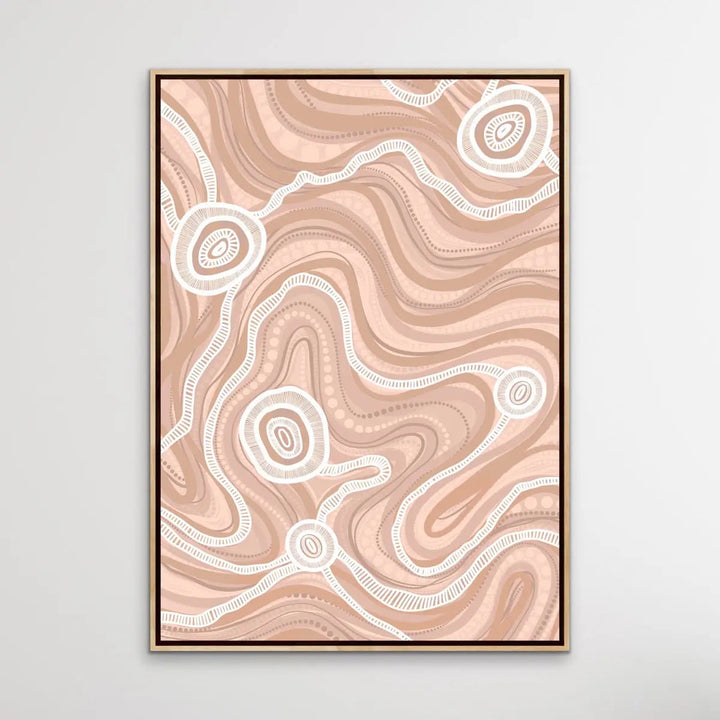 Trading Route On Country - Earth -  Aboriginal Art Print By Leah Cummins I Heart Wall Art Australia 