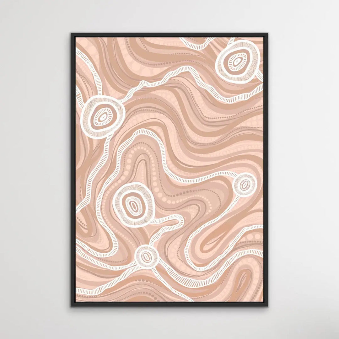 Trading Route On Country - Earth -  Aboriginal Art Print By Leah Cummins I Heart Wall Art Australia 