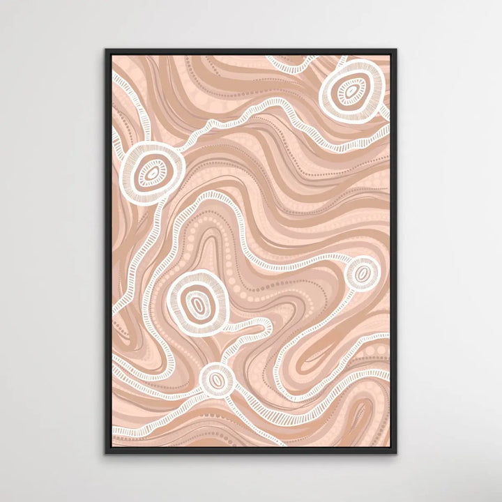 Trading Route On Country - Earth -  Aboriginal Art Print By Leah Cummins I Heart Wall Art Australia 