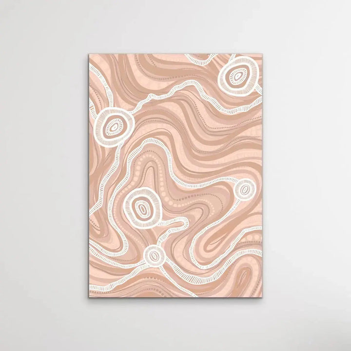 Trading Route On Country - Earth -  Aboriginal Art Print By Leah Cummins I Heart Wall Art Australia 