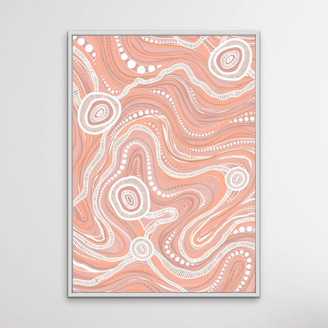 Trading Route On Country - Original -  Aboriginal Art Print By Leah Cummins I Heart Wall Art Australia 