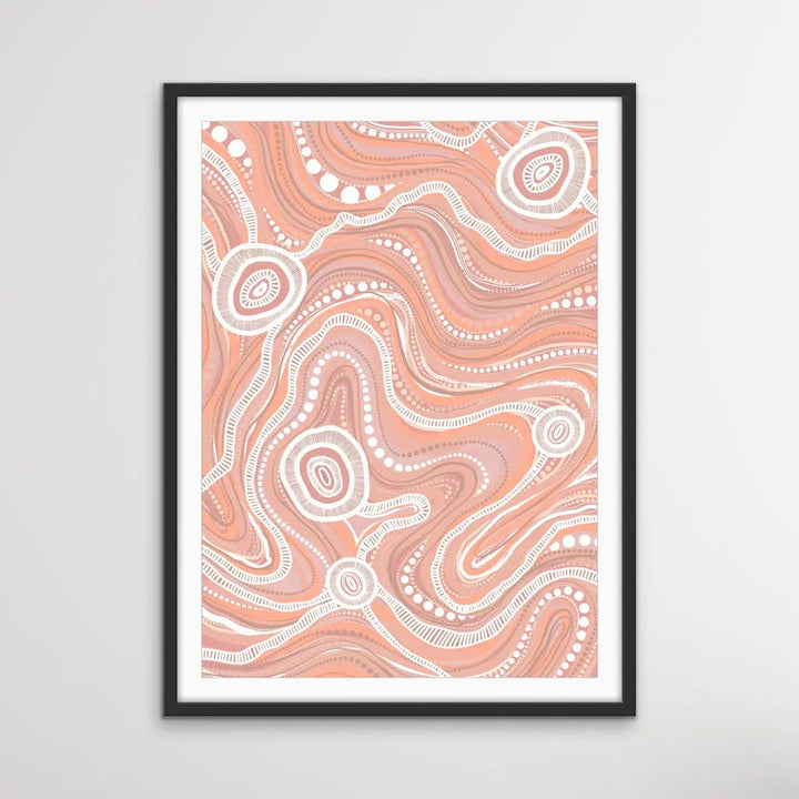 Trading Route On Country - Original -  Aboriginal Art Print By Leah Cummins I Heart Wall Art Australia 