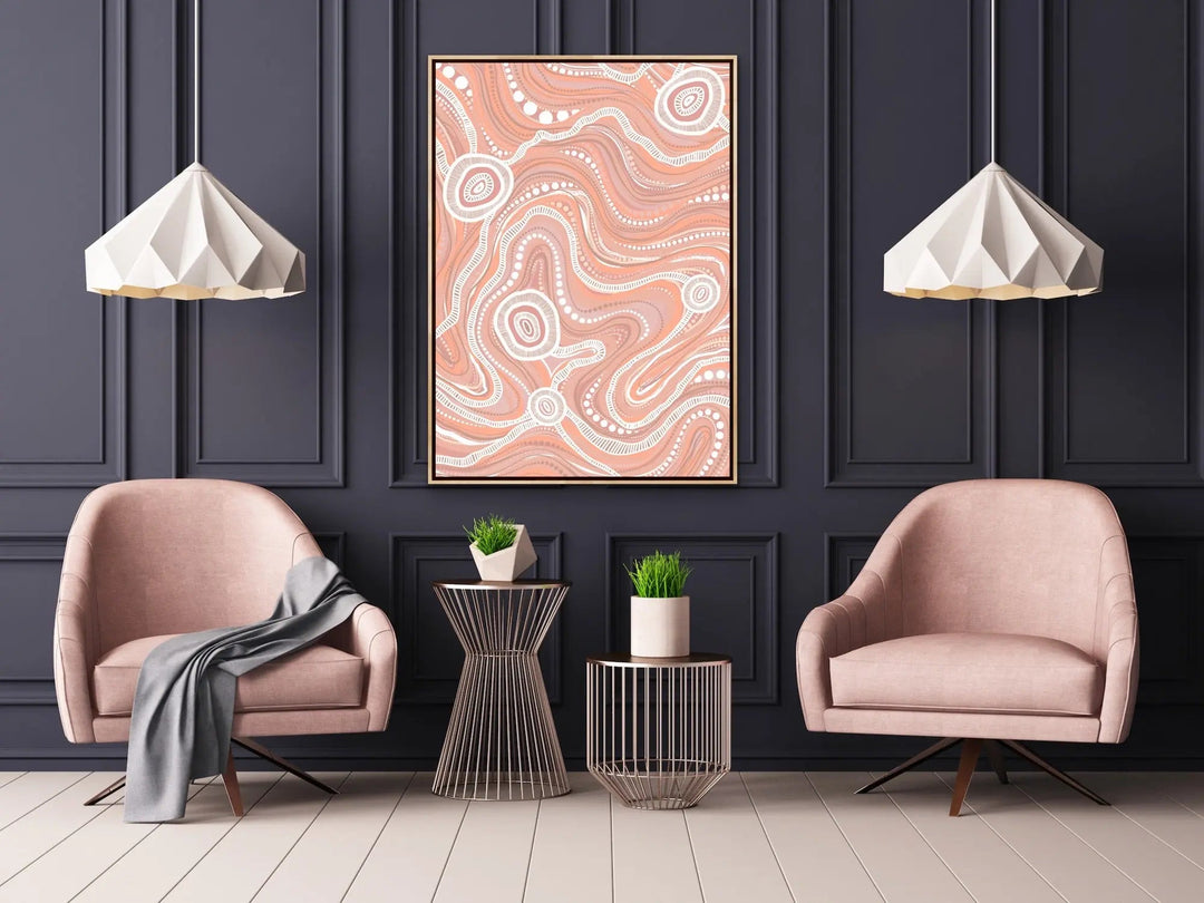 Trading Route On Country - Original -  Aboriginal Art Print By Leah Cummins I Heart Wall Art Australia 