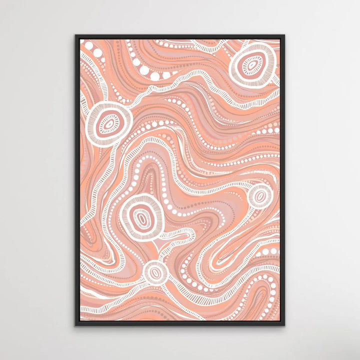 Trading Route On Country - Original -  Aboriginal Art Print By Leah Cummins I Heart Wall Art Australia 