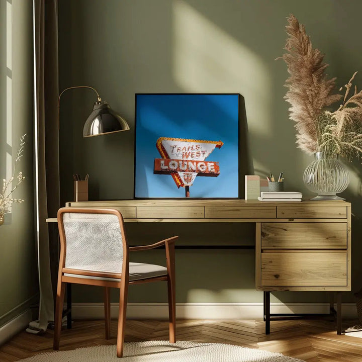 Trails West Lounge - Square Stretched Canvas, Poster or Fine Art Print I Heart Wall Art