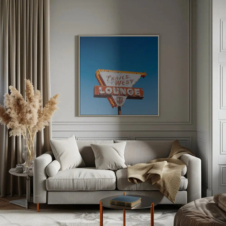 Trails West Lounge - Square Stretched Canvas, Poster or Fine Art Print I Heart Wall Art