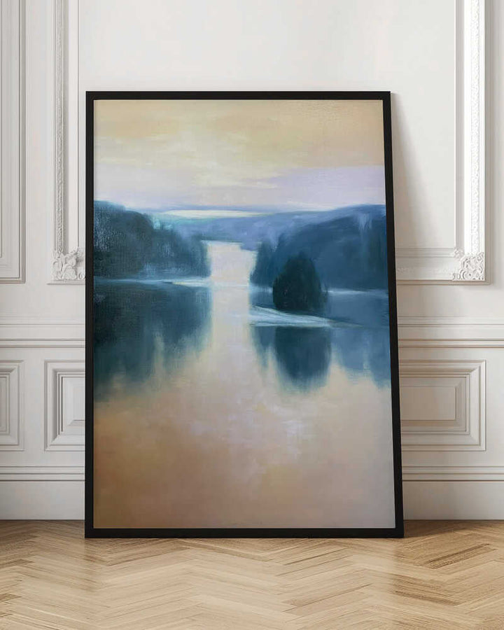 Tranquil Lake Reflections - Stretched Canvas Poster or Fine Art Print