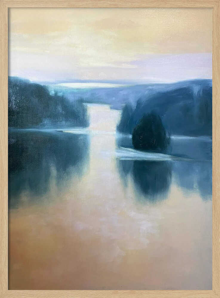 Tranquil Lake Reflections - Stretched Canvas Poster or Fine Art Print