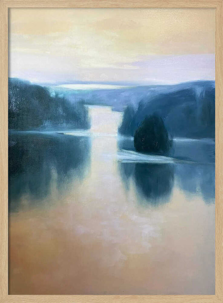 Tranquil Lake Reflections - Stretched Canvas Poster or Fine Art Print
