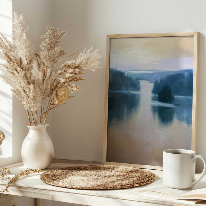 Tranquil Lake Reflections - Stretched Canvas Poster or Fine Art Print