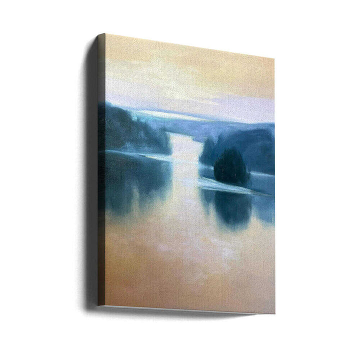 Tranquil Lake Reflections - Stretched Canvas Poster or Fine Art Print