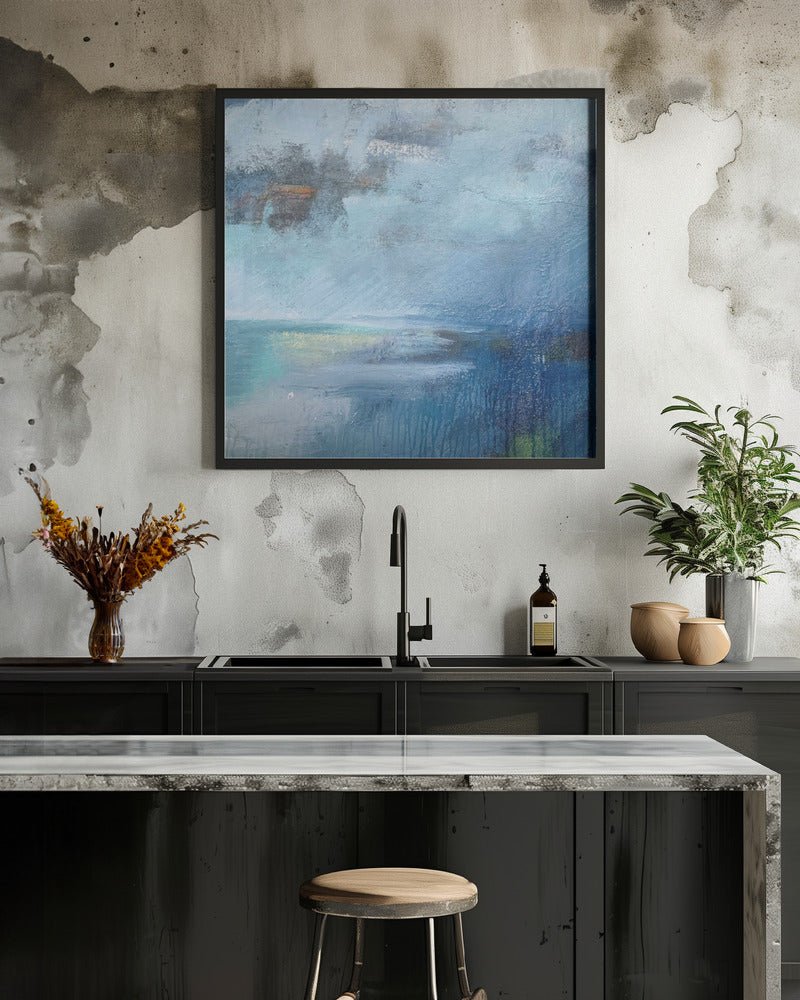 Tranquil seascape painting - Square Stretched Canvas, Poster or Fine Art Print - I Heart Wall Art - Poster Print, Canvas Print or Framed Art Print