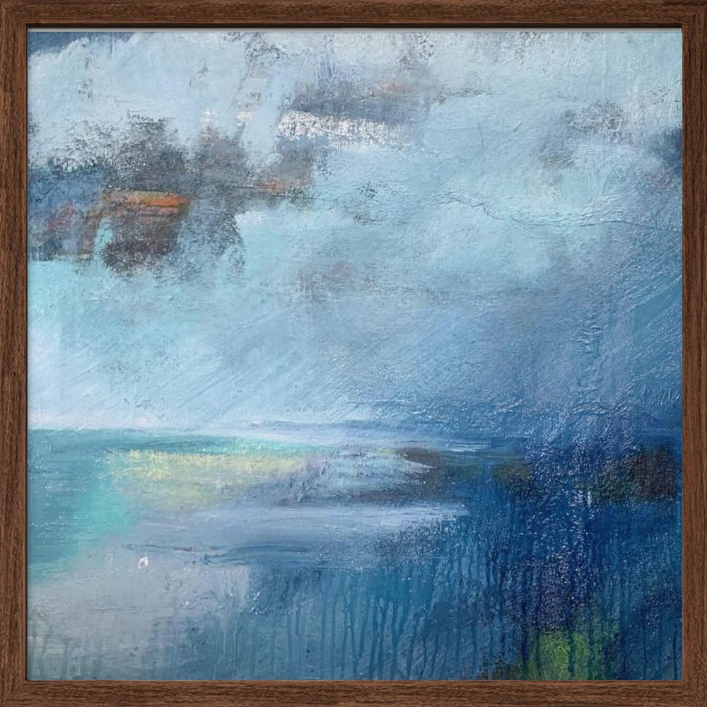 Tranquil seascape painting - Square Stretched Canvas, Poster or Fine Art Print - I Heart Wall Art - Poster Print, Canvas Print or Framed Art Print