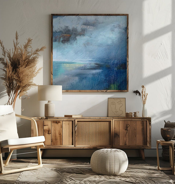 Tranquil seascape painting - Square Stretched Canvas, Poster or Fine Art Print - I Heart Wall Art - Poster Print, Canvas Print or Framed Art Print