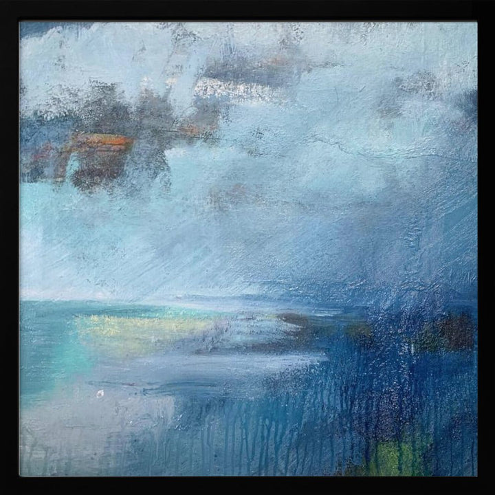 Tranquil seascape painting - Square Stretched Canvas, Poster or Fine Art Print - I Heart Wall Art - Poster Print, Canvas Print or Framed Art Print