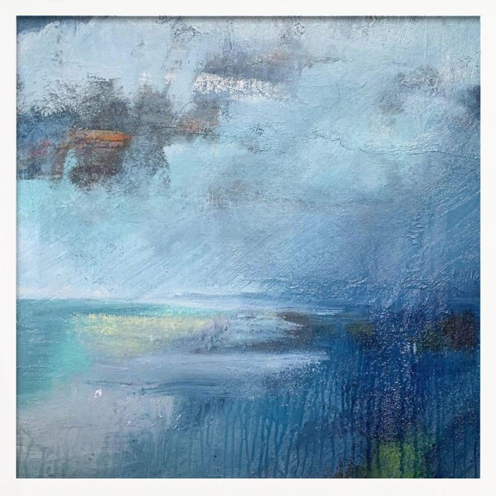 Tranquil seascape painting - Square Stretched Canvas, Poster or Fine Art Print - I Heart Wall Art - Poster Print, Canvas Print or Framed Art Print