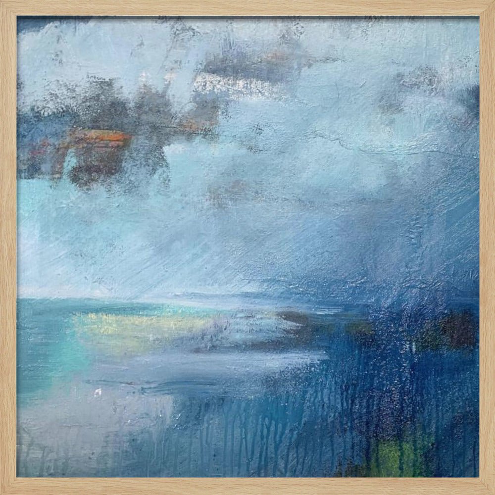 Tranquil seascape painting - Square Stretched Canvas, Poster or Fine Art Print - I Heart Wall Art - Poster Print, Canvas Print or Framed Art Print
