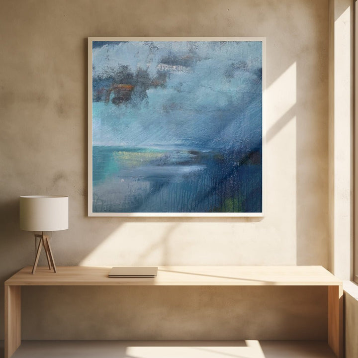 Tranquil seascape painting - Square Stretched Canvas, Poster or Fine Art Print - I Heart Wall Art - Poster Print, Canvas Print or Framed Art Print