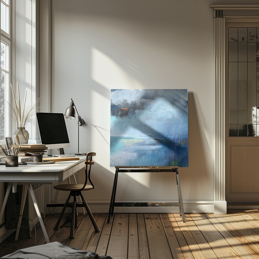 Tranquil seascape painting - Square Stretched Canvas, Poster or Fine Art Print - I Heart Wall Art - Poster Print, Canvas Print or Framed Art Print