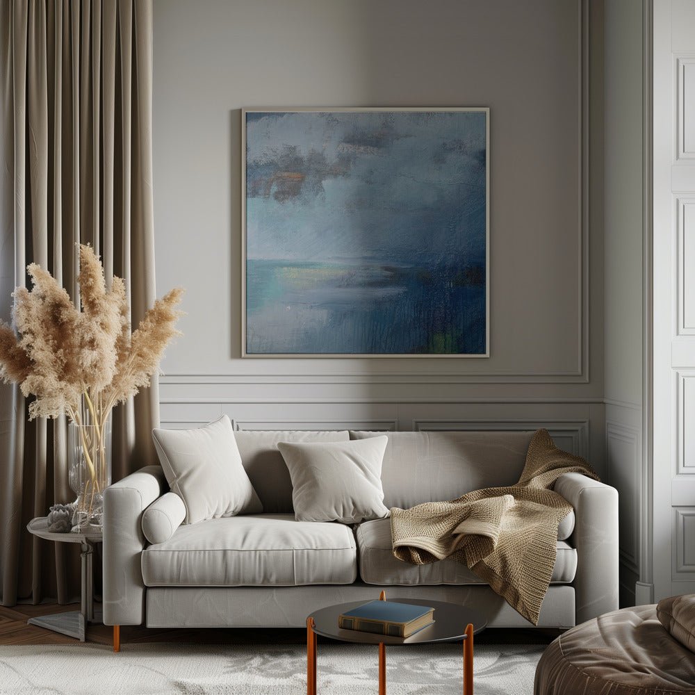 Tranquil seascape painting - Square Stretched Canvas, Poster or Fine Art Print - I Heart Wall Art - Poster Print, Canvas Print or Framed Art Print
