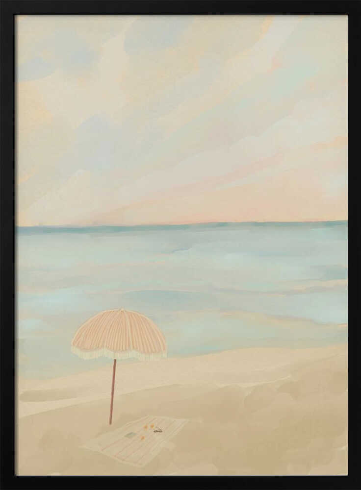 Tranquil Shoreline - Stretched Canvas Poster or Fine Art Print