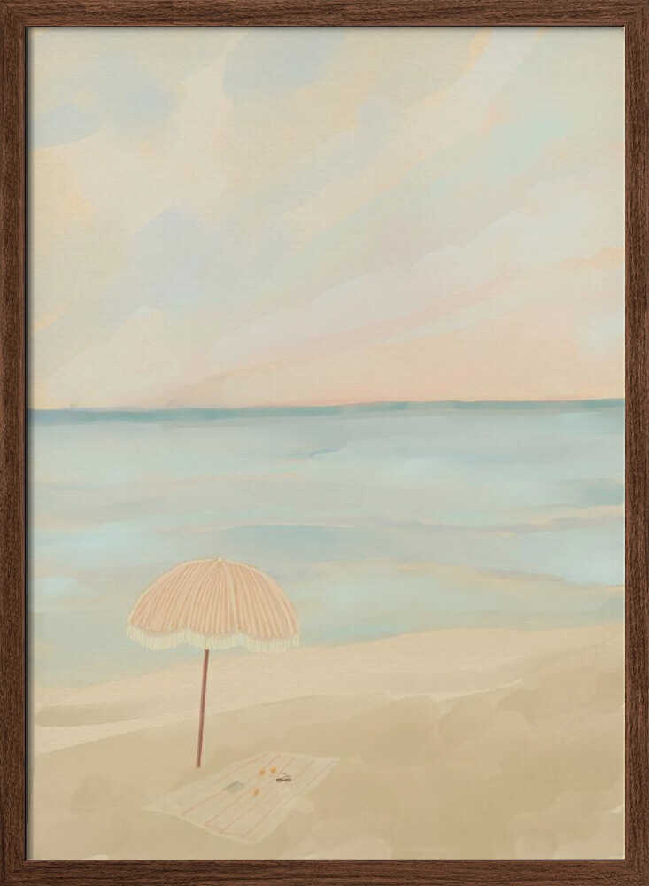 Tranquil Shoreline - Stretched Canvas Poster or Fine Art Print