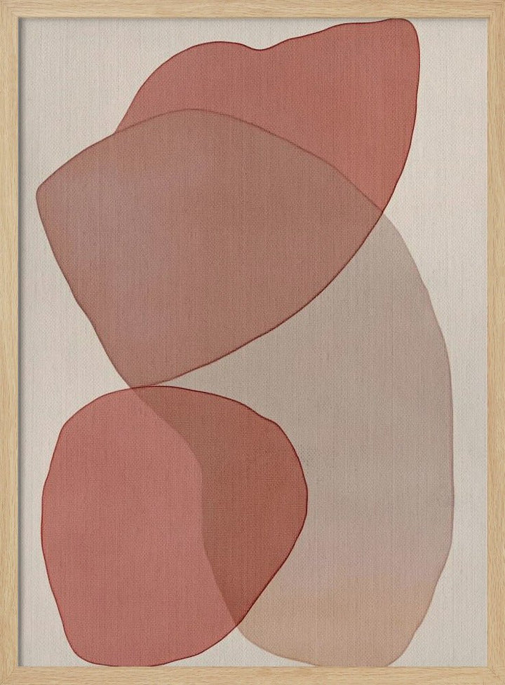 Translucent Shapes in Soft Pinks and Reds - Stretched Canvas, Poster or Fine Art Print - I Heart Wall Art - Poster Print, Canvas Print or Framed Art Print