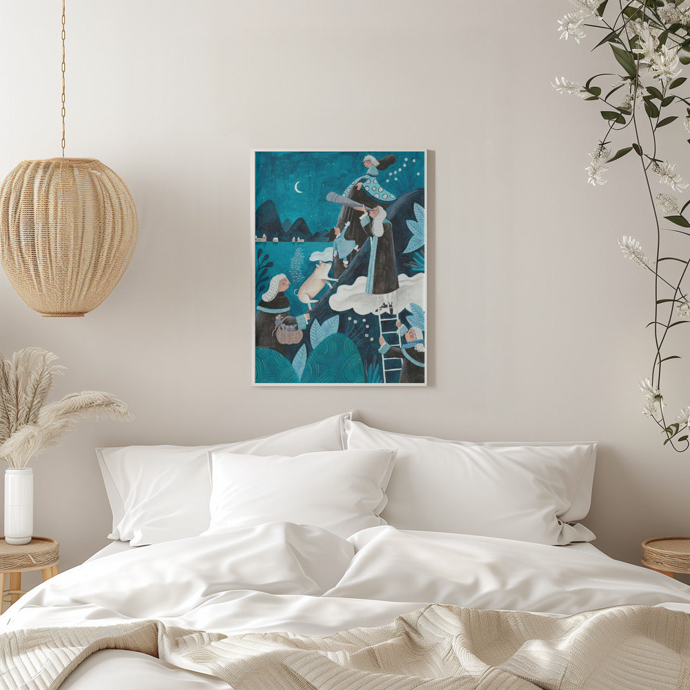 Travel through the night - Stretched Canvas, Poster or Fine Art Print I Heart Wall Art