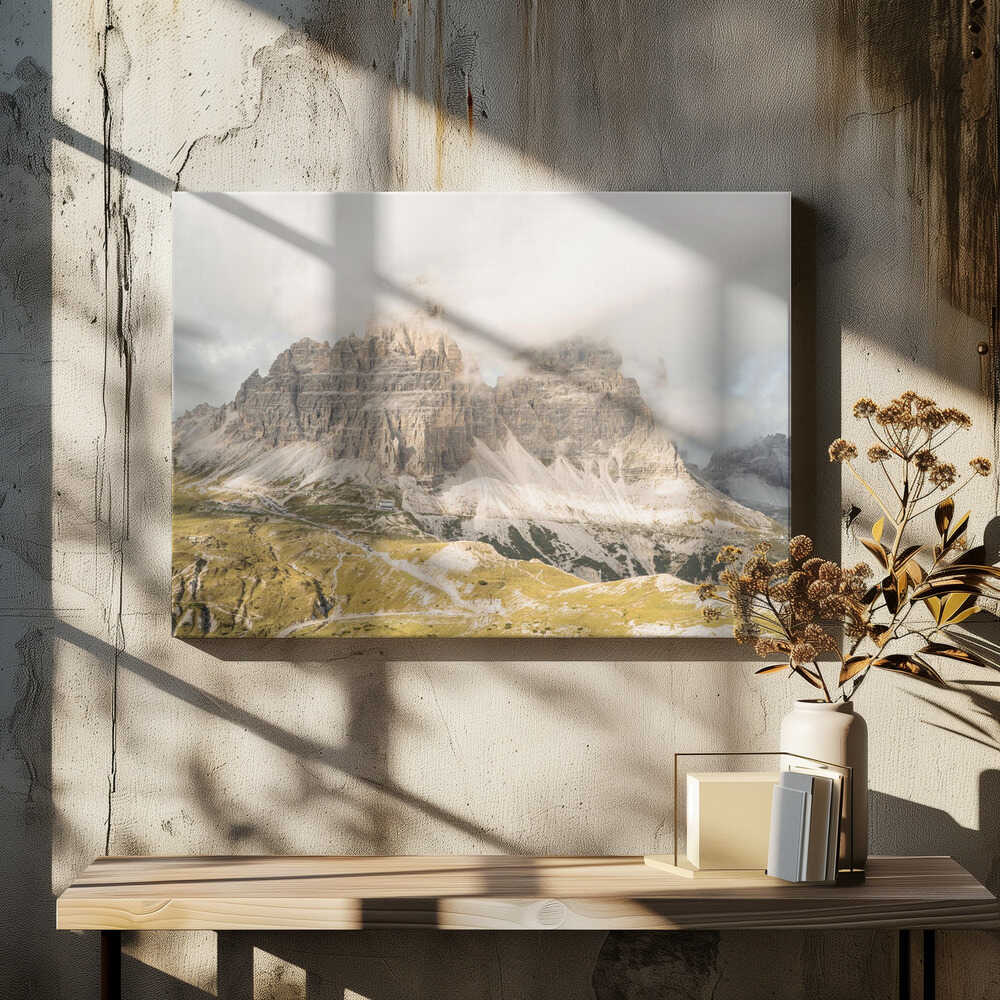 Tre Cime Dolomites - Stretched Canvas, Poster or Fine Art Print - I Heart Wall Art - Poster Print, Canvas Print or Framed Art Print
