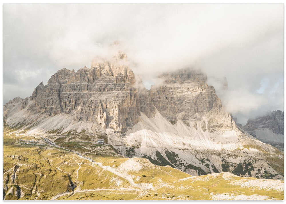 Tre Cime Dolomites - Stretched Canvas, Poster or Fine Art Print - I Heart Wall Art - Poster Print, Canvas Print or Framed Art Print