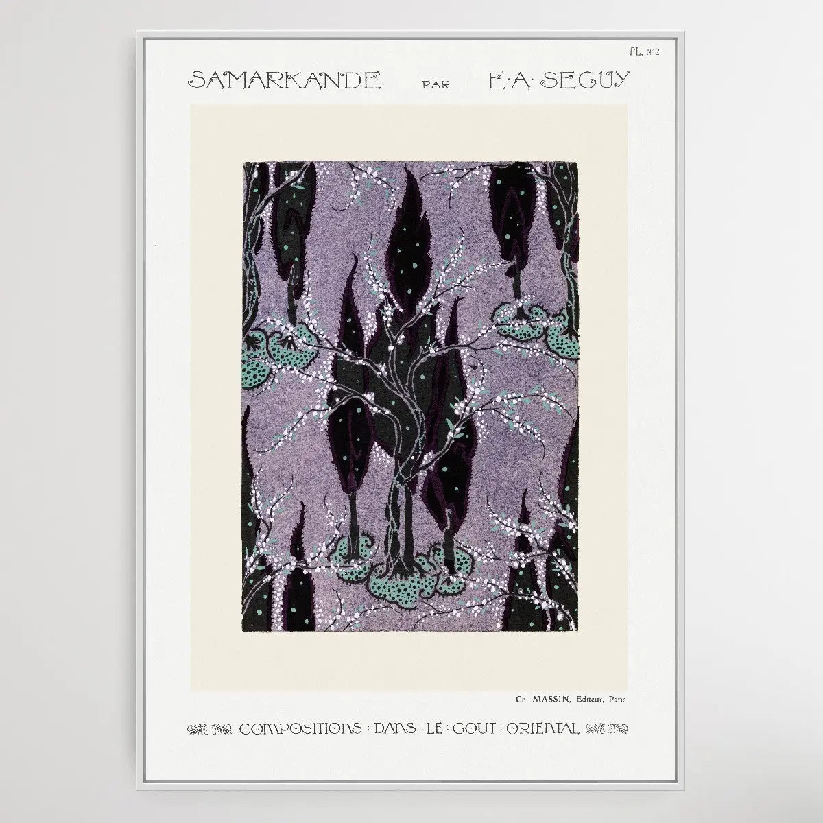 Tree Pochoir Pattern 1 1914 by E. A. Séguy - I Heart Wall Art